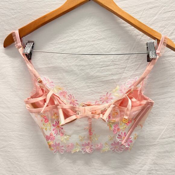 For Love & Lemons for Victoria's Secret April Bloom Bra Fairy Romantic Floral - Picture 5 of 5